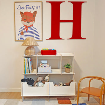 Kinderboekenkast Saxo - White line